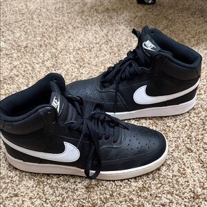 Nike Black and White High-Top Sneakers